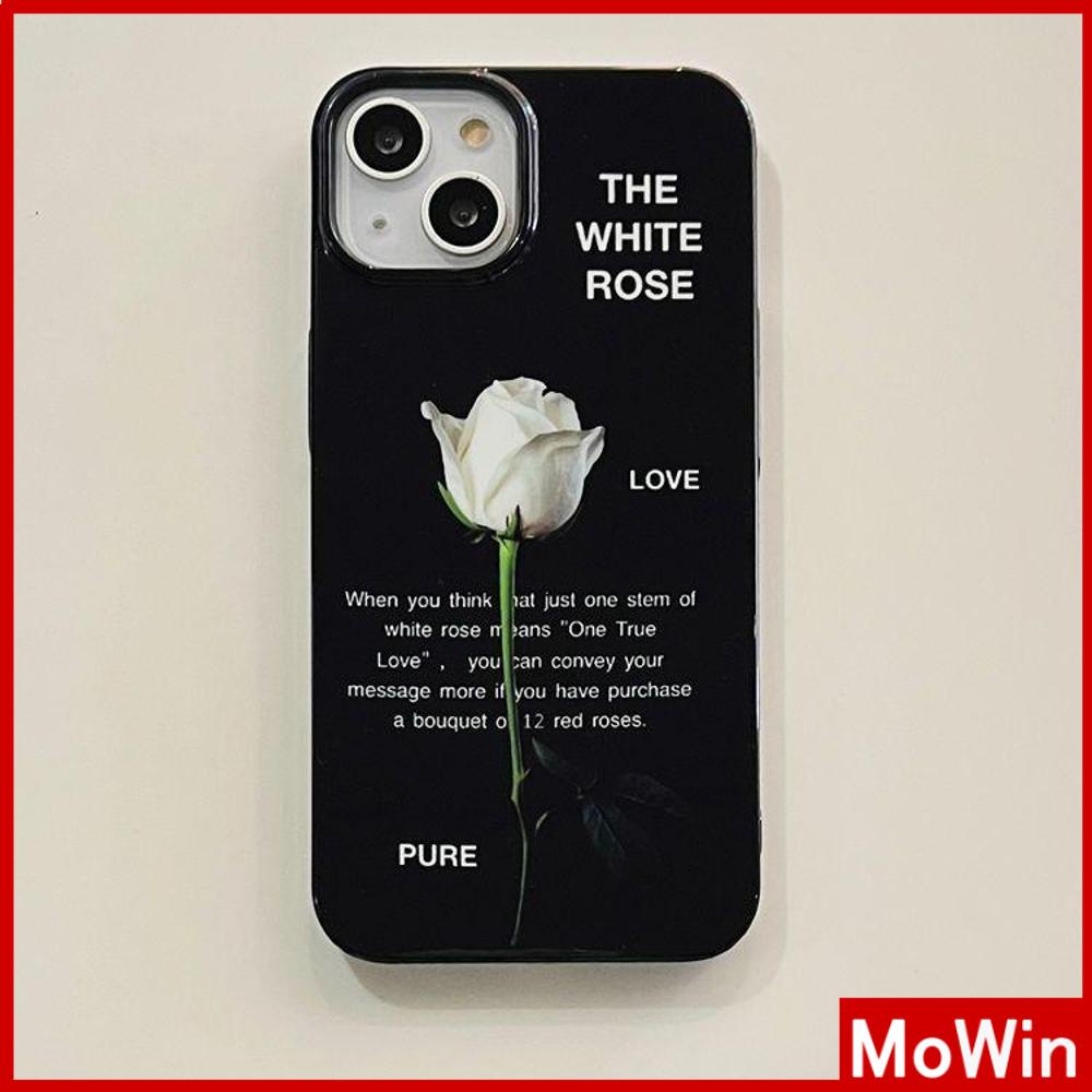 For iPhone 14 Pro Max iPhone Case TPU Soft Case Shiny Black Rose Flower Shockproof Protection Camera Compatible For iPhone 13 Pro max 12 Pro Max 11 Pro max xr xs max 7Plus 7 8