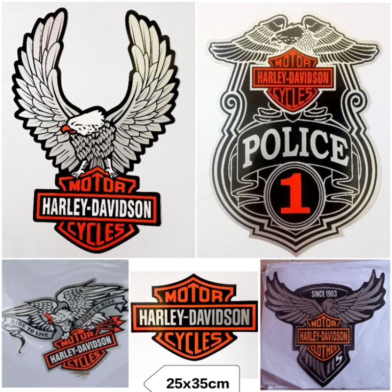 

1 pcs stiker jumbo Harley Davidson ukuran 25x35cm