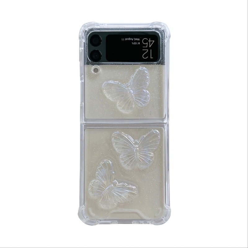 Butterfly Glitter Case Z Fold6 Z Flip 6  Z Fold 5 Z FLip 5 ZFlip6 Zflip5 Zfold5 Zfold 4 Zflip 4 3 Zfold 2 Zflip3 Zflip2 Z Flip Fold Casing