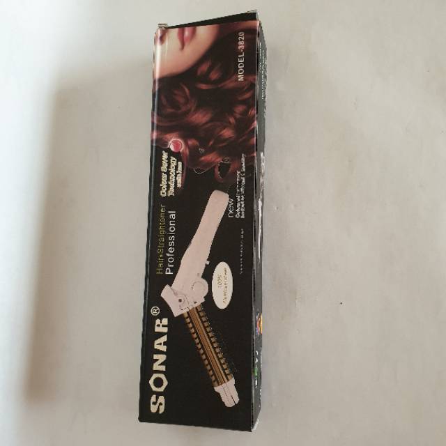 Catok Rambut  Sonar Catokan Lipat 3IN1 Curly Keriting Lurus Rebonding DAN ZIGZAG Genting SN 3820