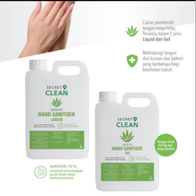 Handsanitizer secret clean liquid  5000ml
