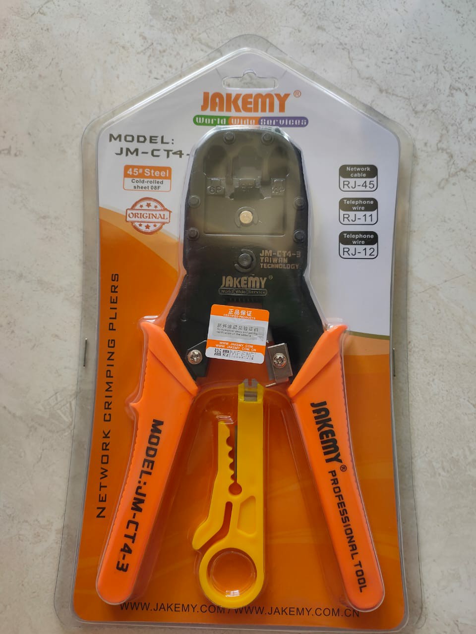 Jakemy Crimper Plier Tang Lan Network Cable Rj45 / Rj-11- Jm-ct4-3