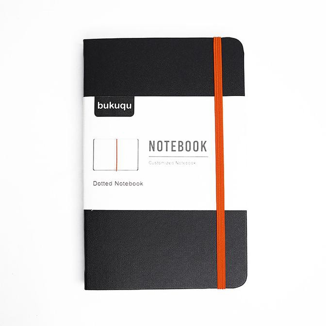 

PROMO Classic Notebook #Leather - Bullet Journal by Bukuqu - Hitam Orange, polos Office & Stationery