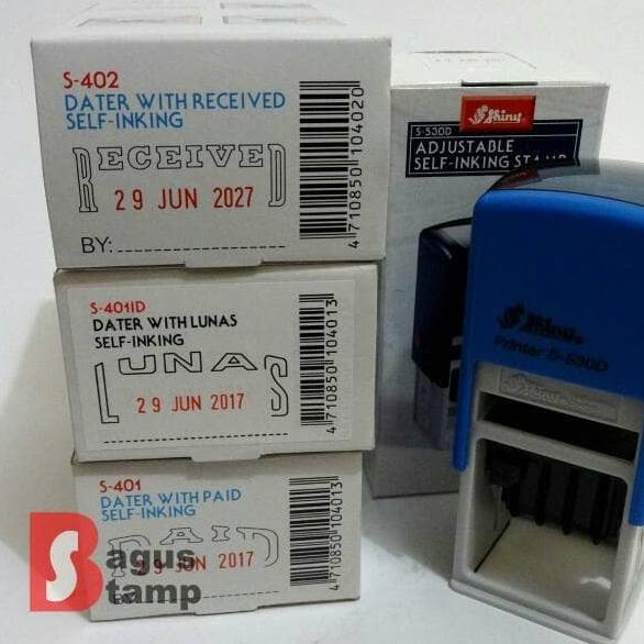 

Stempel Otomatis PAID, LUNAS, RECEIVED Shiny S-401, S-401D, S-402
