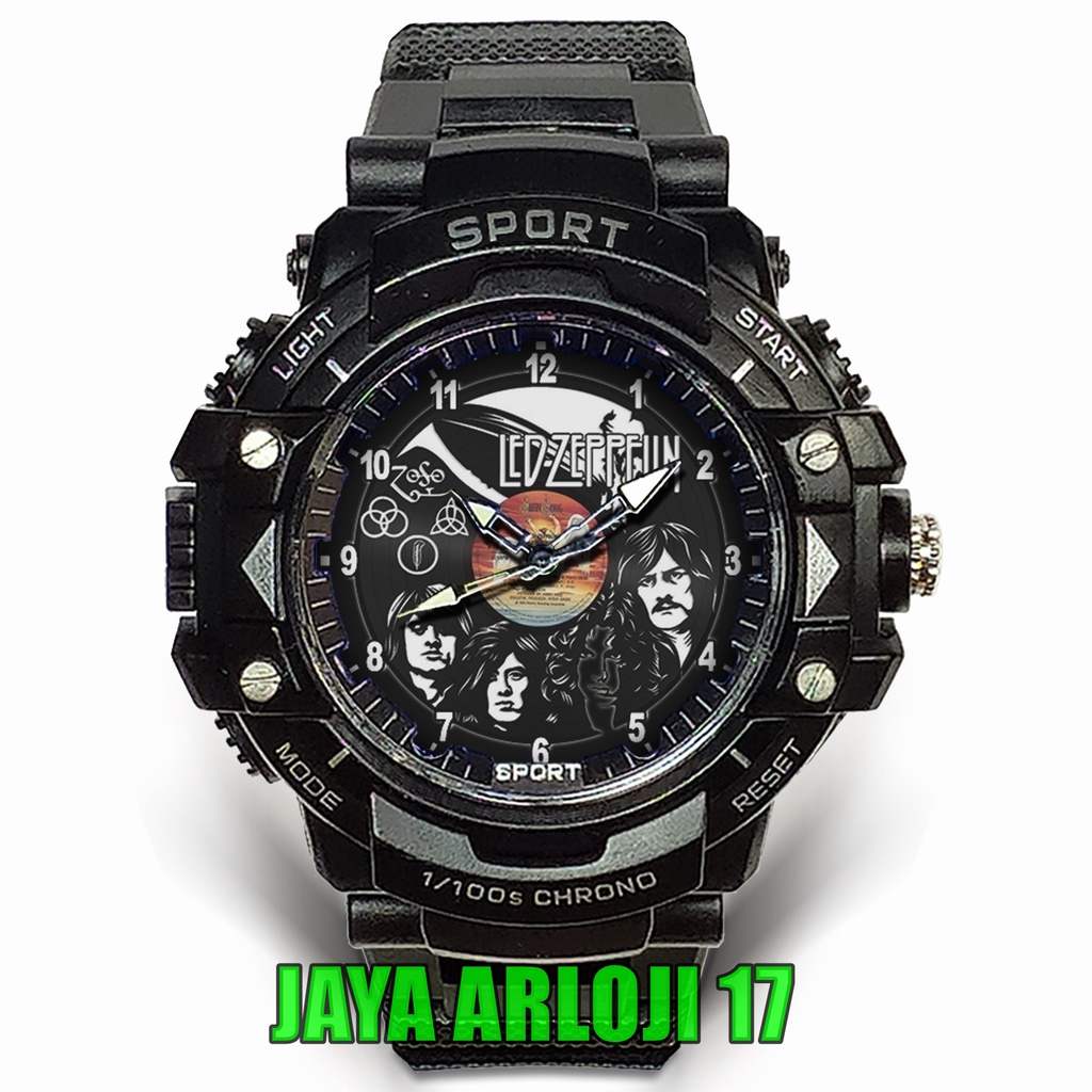 (Istimewa) JamTangan Custom LED ZEPPELIN BAND - 1 (Awesome)