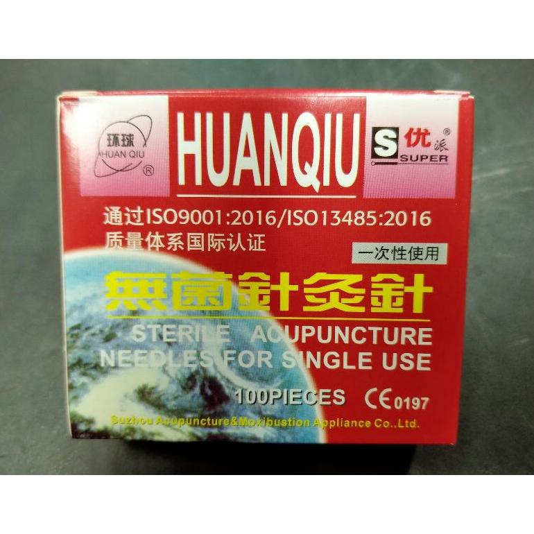 Jarum Akupuntur Huanqiu 0.30X25Mm 1 Cun Tanpa Pentol