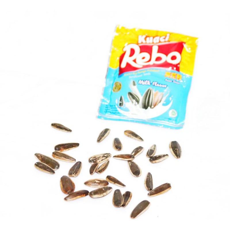 

Kuaci Rebo Milk Flavour Kemasan Kecil Rentengan 13 Gram