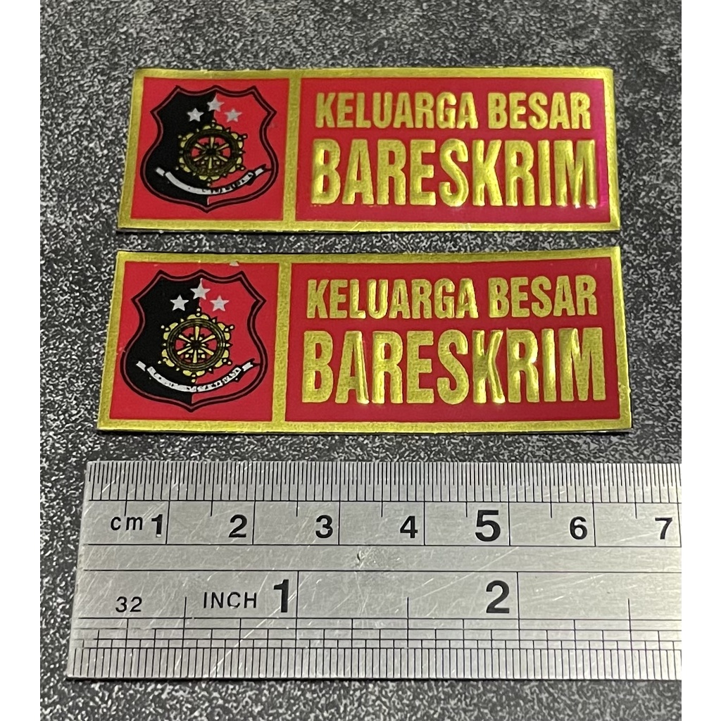 Sticker Plat Bareskrim (Merah) - Stiker Plat Reskrimum - Stiker Bareskrim Mobil - Stiker Motor Bareskrim