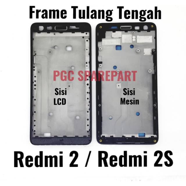 Original Frame Tulang Tengah Xiaomi Redmi 2 / Redmi 2S - Bezzel Bejel Bezel Tempat Dudukan LCD &amp; Mesin