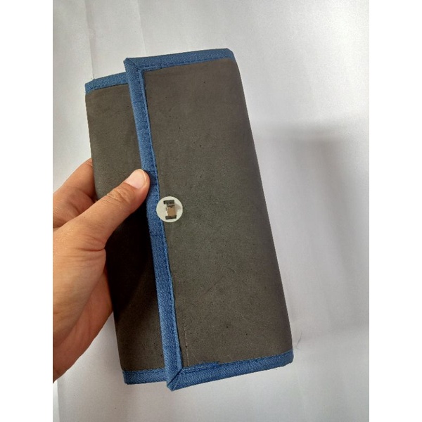 Inner Dompet Rajut Lipat + magnet size 20 x 11 cm || perlengkapan Craft Merajut Handmade