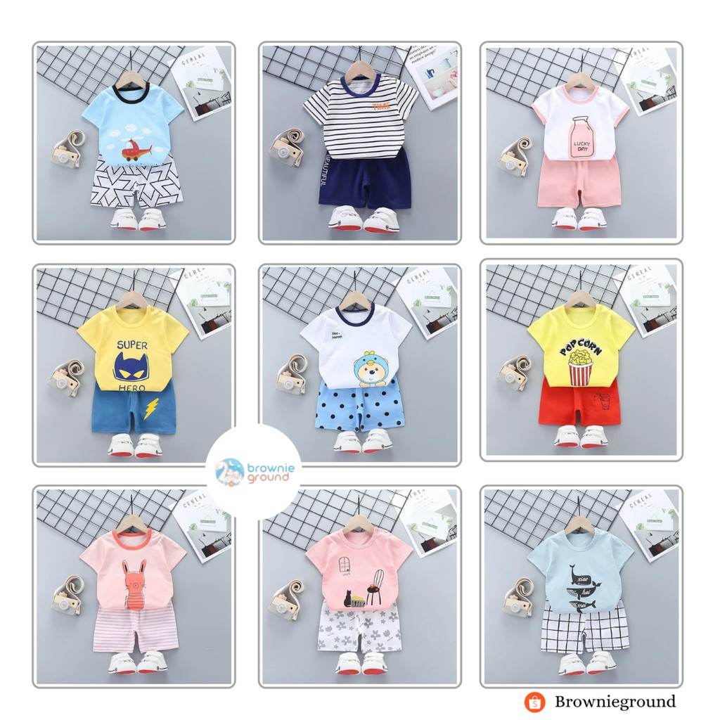 Baju bayi import stelan bayi karakter 0-1 tahun | setelan bayi | baju