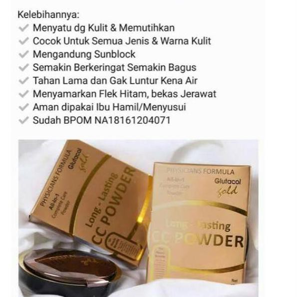 Tidak Diragukan.. (Glutacol Powder) glutacol gold cc powder original - bedak glutacol