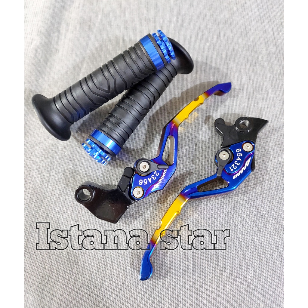 HENDEL / HANDLE motor all VIXION , RX KING model stelan Gold harga 1 paket TWO TONE