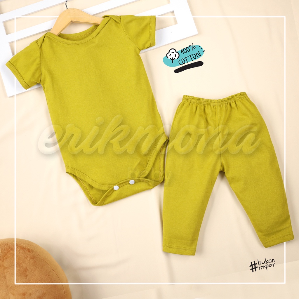 baju bayi jumper bayi polos autumn series warna earth tone comfy set murah