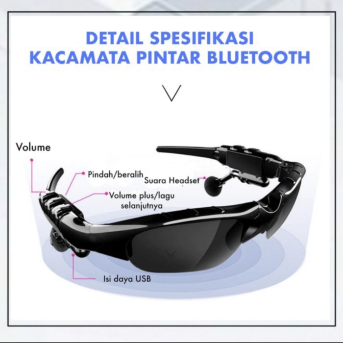 GARANSI KERUSAKAN 1 BULAN kacamata pintar dengan bluetooth