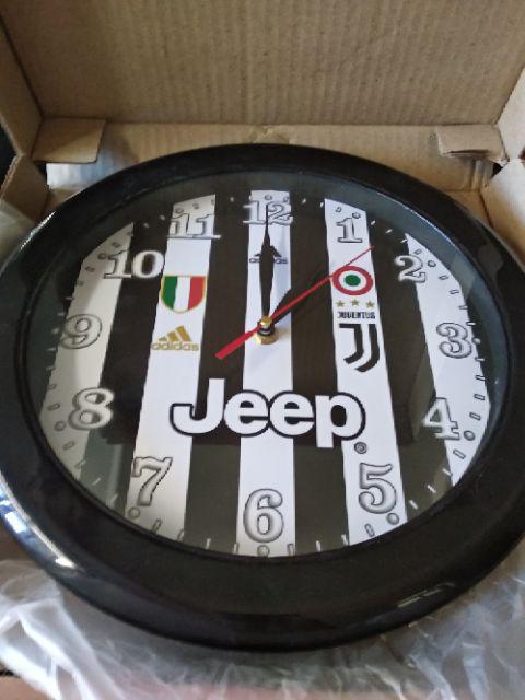 Gratis Bubble Wrap + Dus - Jam Dinding Klub Bola Juventus Jeep Desain Baru [750 Gram]