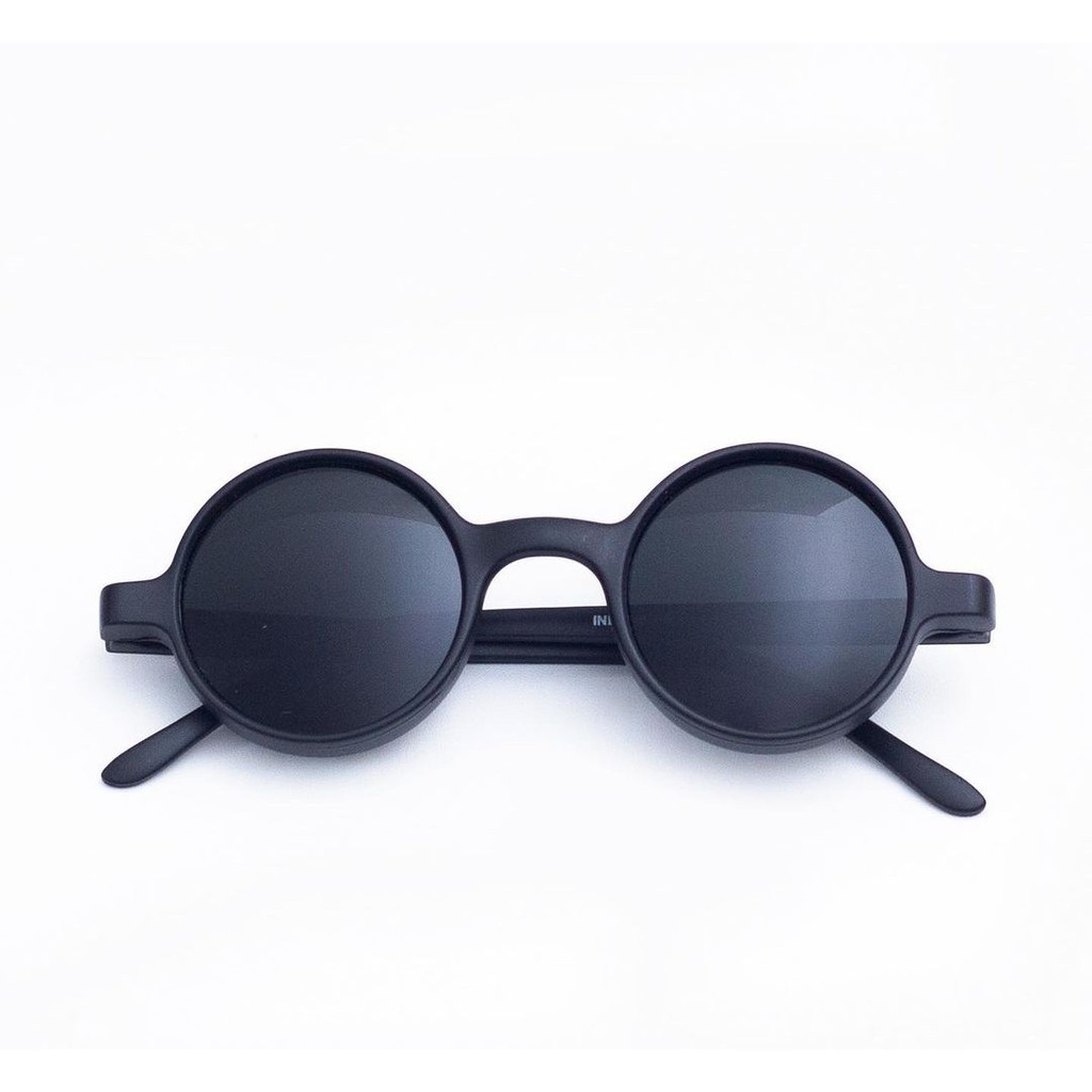 Molvin - Kacamata Bulat Boboho Frame Ringan Pria Wanita Hitam - Kacamata Pria Classic