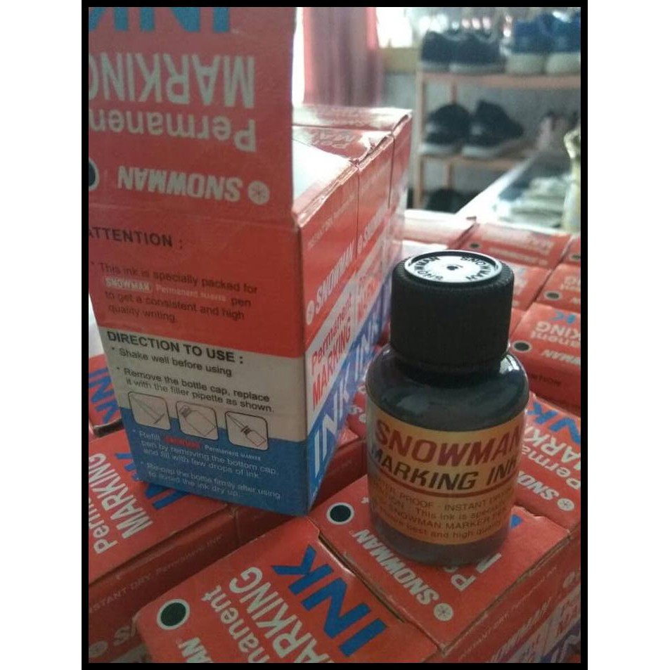

REFILL INK SNOWMAN PERMANENT MARKING / ISI ULANG TINTA SPIDOL PERMANEN