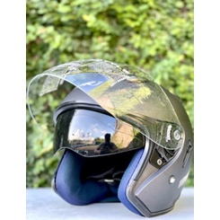 Helm Half Face Centro Double Visor G2 Mrj Gmt Pria Wanita Dewasa Sni