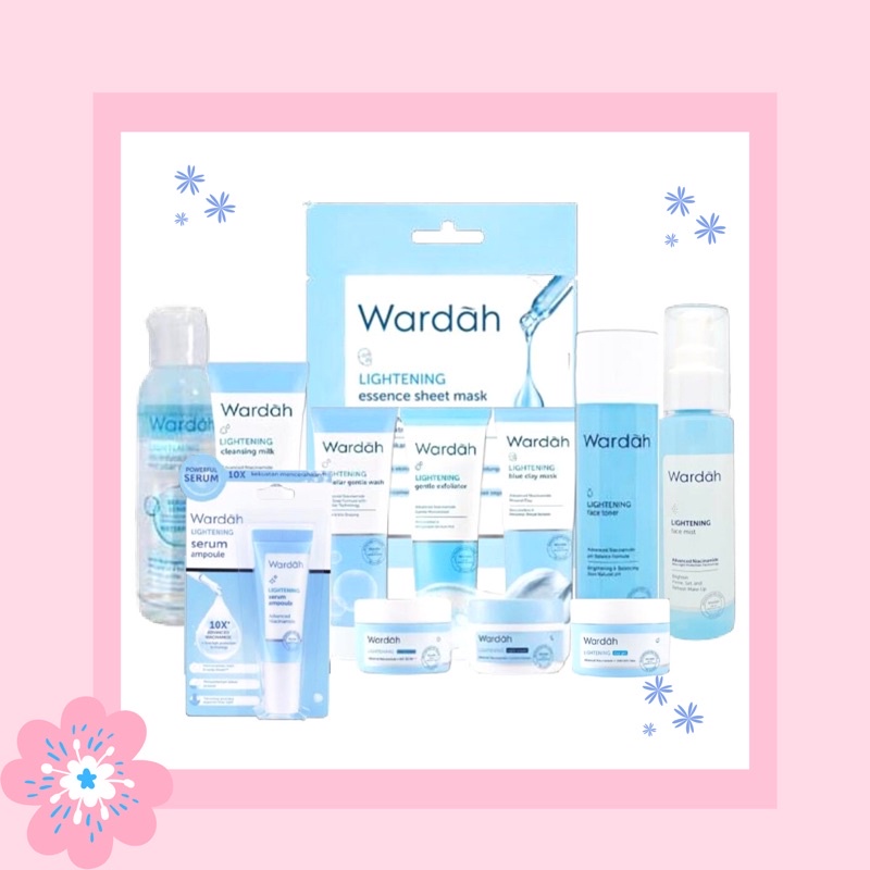 [BPOM] WARDAH Lightening Face Toner /Day Cream / Night Cream / Facial Wash / Ampoule Serum / Face Mi