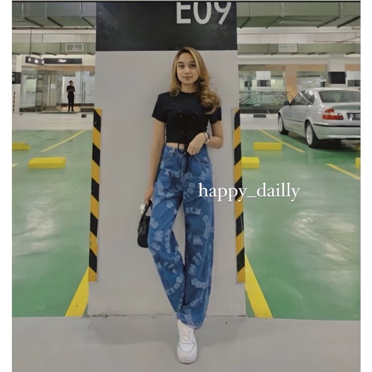 SPRING BAGGY JEANS || PRINT BAGGY JEANS || BAGGY JEANS