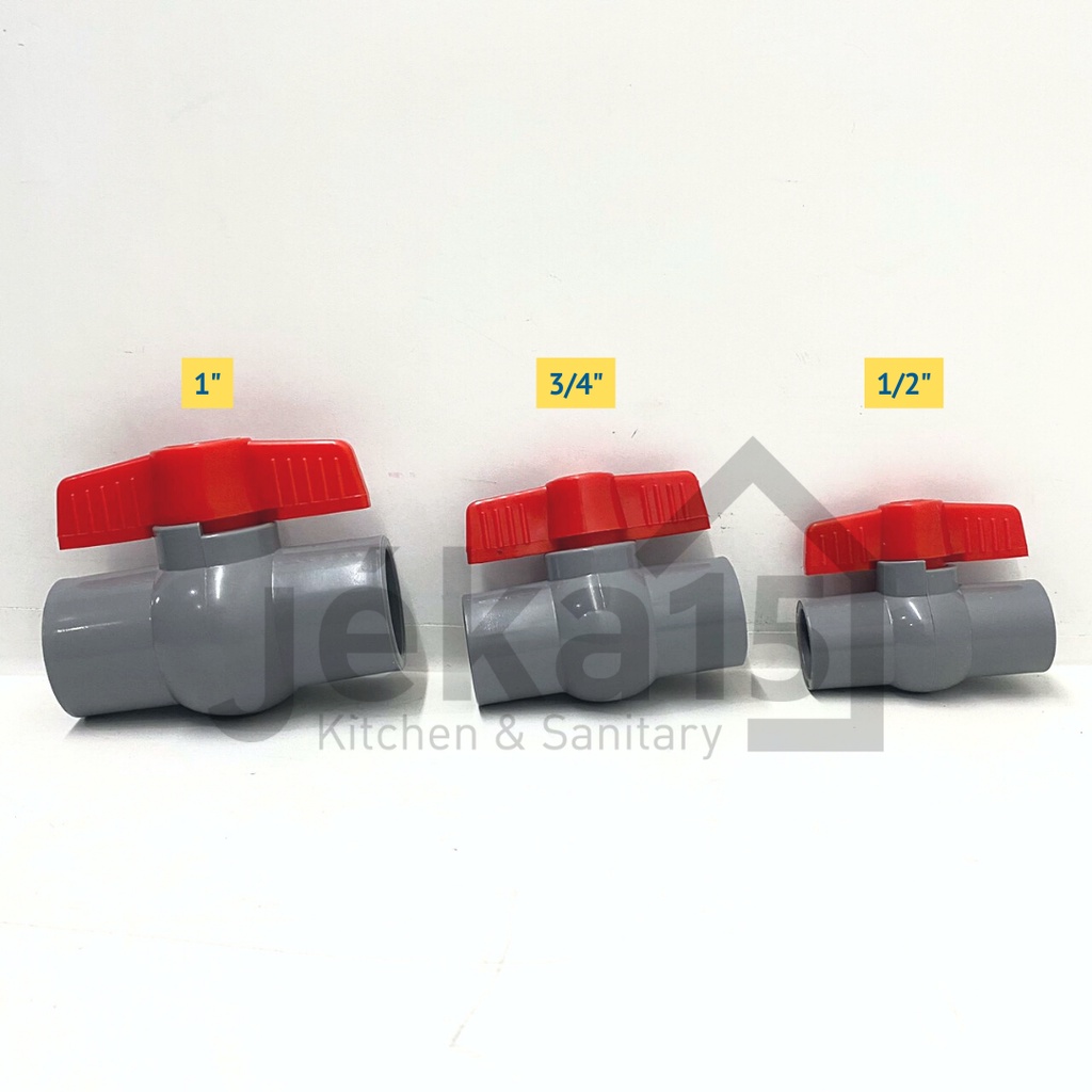 BALL VALVE PVC | STOP KRAN PLASTIK 1/2&quot;/ 1&quot;/ 3/4&quot; UNNU