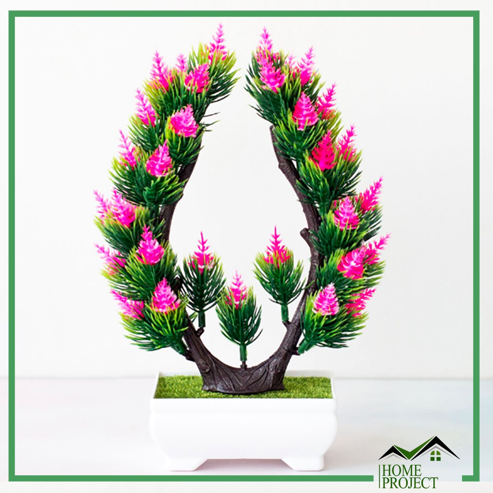 Pot Tanaman Bunga Plastik Minimalis Hiasan Bunga Artificial Flower Pot Bunga Moderen Type U Akasia-4