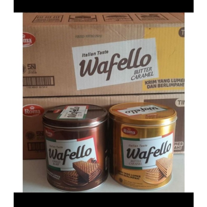 

roma wafello kaleng 234gr