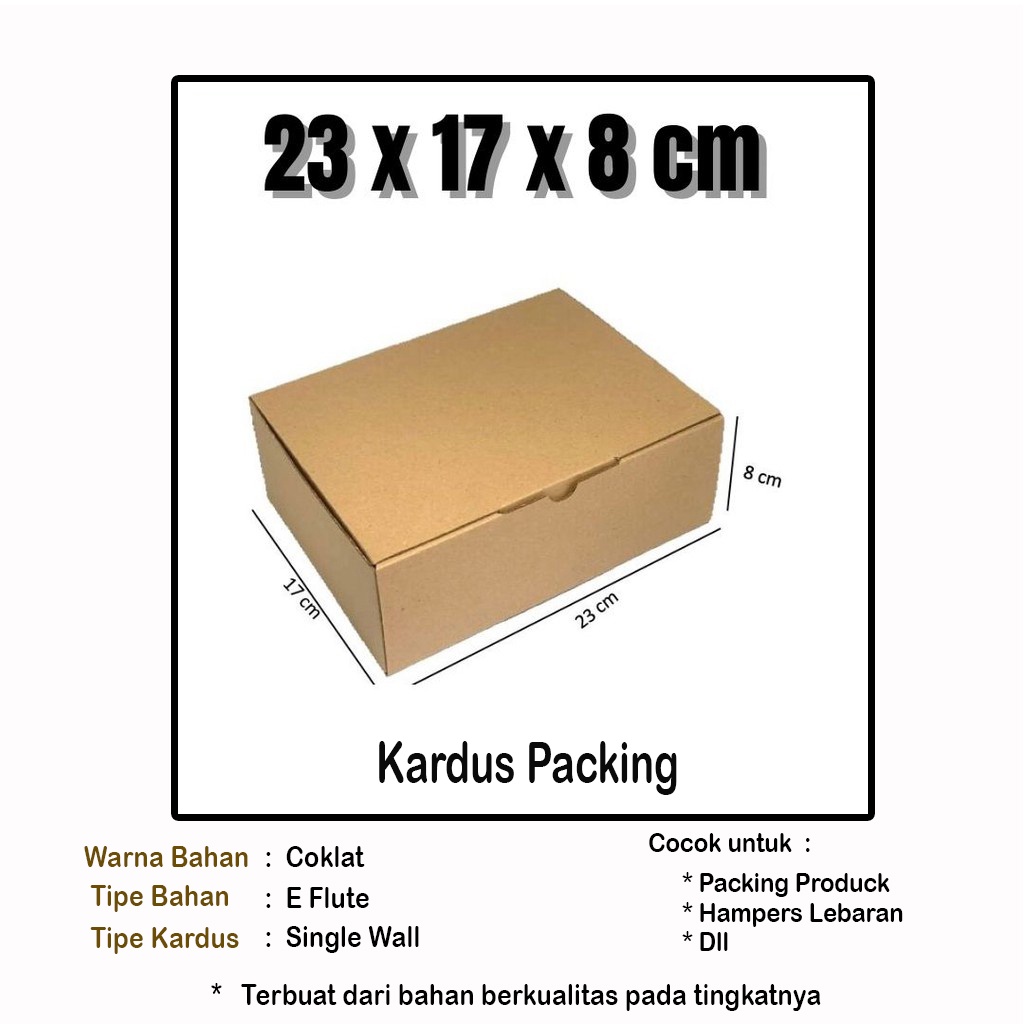 

Box Packing 23x17x8 cm | Kardus Paket | Box Hampers | Box Kado | Box Roti