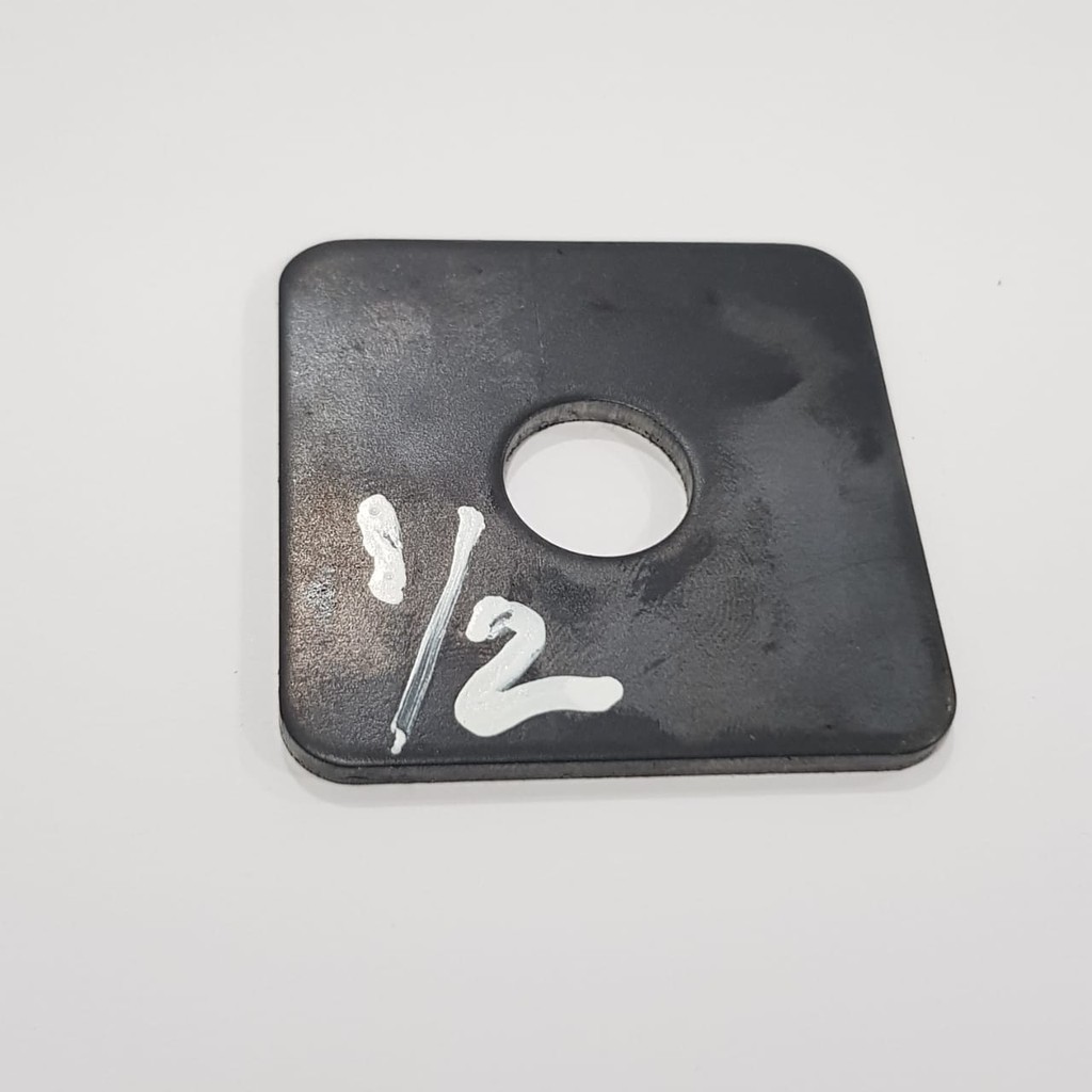 Ring plat kotak 1/2" inch / washer / ring plat segi empat / ring petak / ring plat besi kotak hitam 