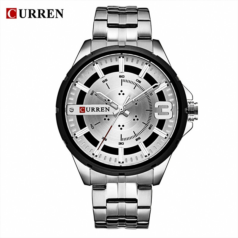 

Jam Tangan Pria Curren Men'S Quartz Watch Waterproof Stainless Steel Watch Men'S Casual Watch
