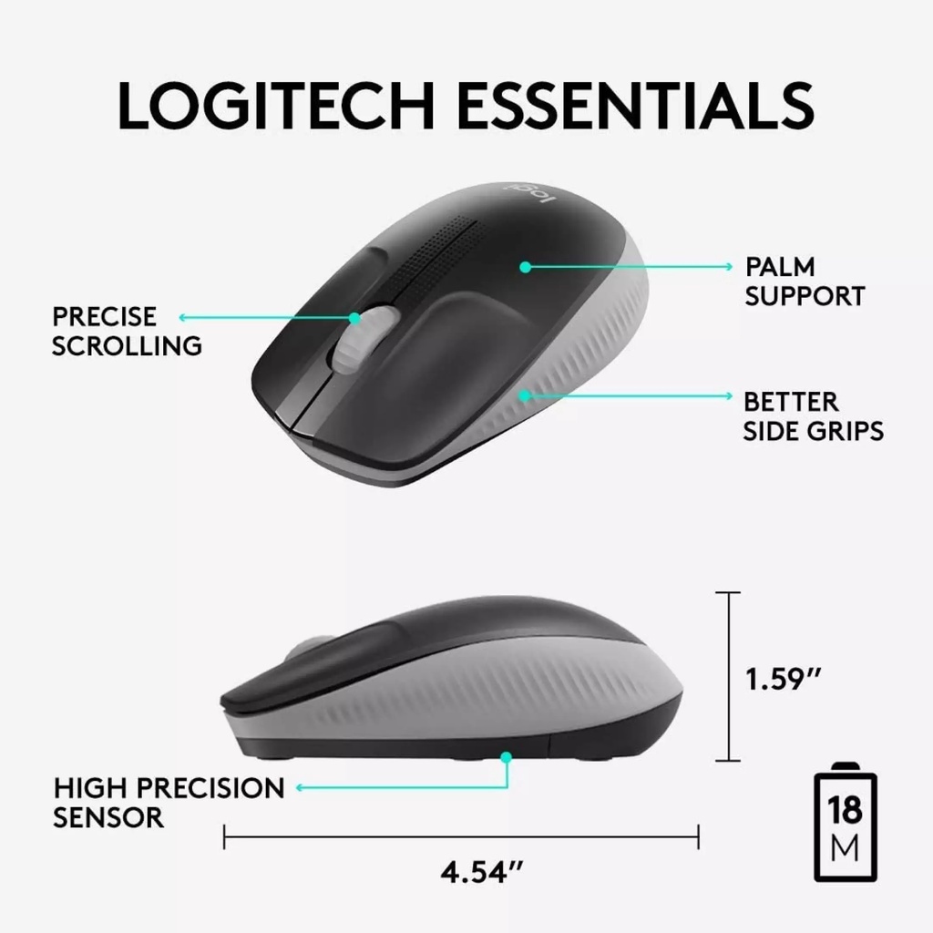 Mouse Logitech Wireless M190 Original - Garansi Resmi