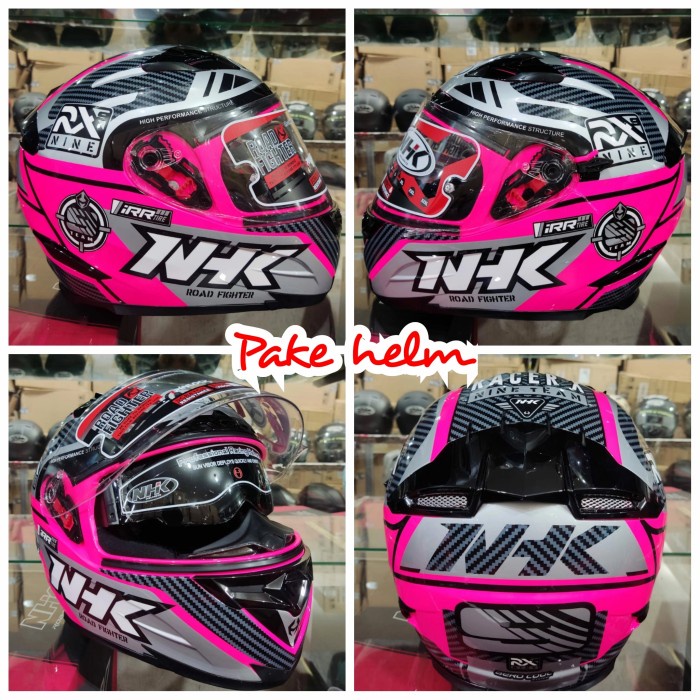 HELM NHK RX9 RACER X PINK HELM NHK FULL FACE