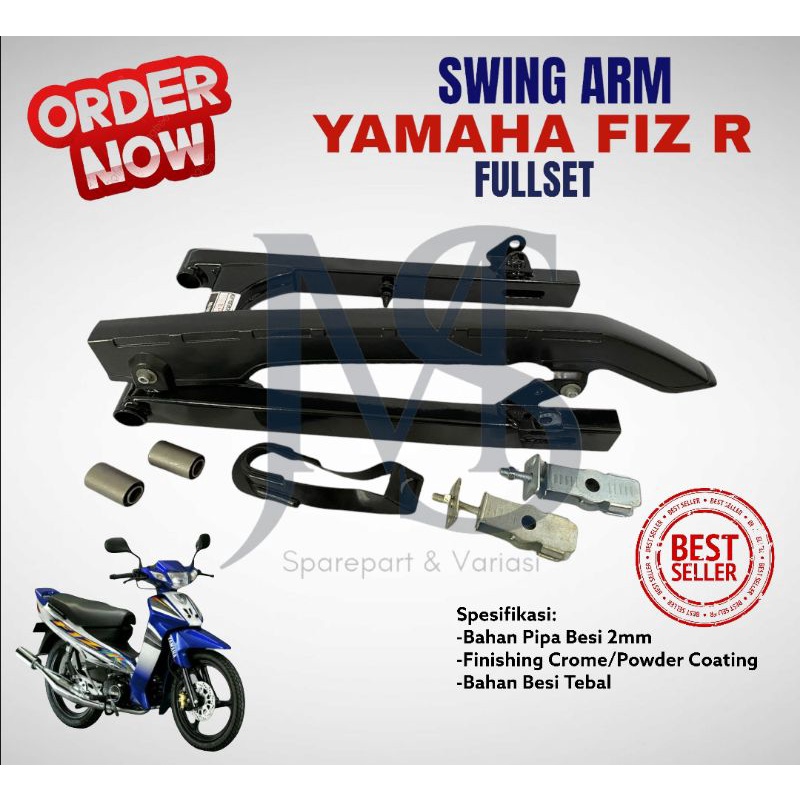 Swing Arm Swing Arem Lengan Ayun Fullset Cover Rantai Sepeda Motor Yamaha Fiz R FizR F1Z R F1zR Fis 