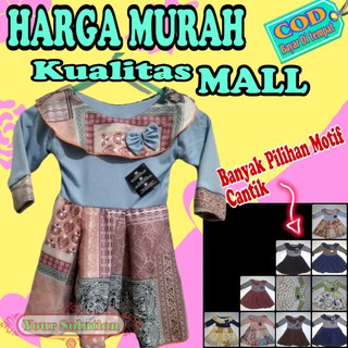  BAJU  DRESS GAMIS  LENGAN PANJANG ANAK KECIL BAYI  BALITA 