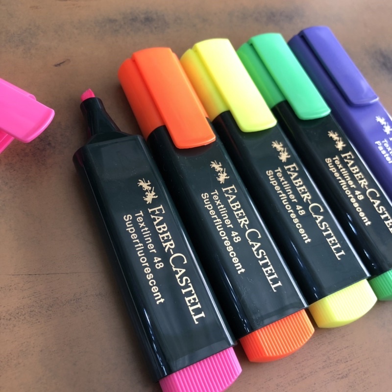 

100% ORIGINAL! STABILO HIGHLIGHTER FABER CASTELL SUPERFLUORESCENT KUNING ORANGE HIJAU PINK UNGU
