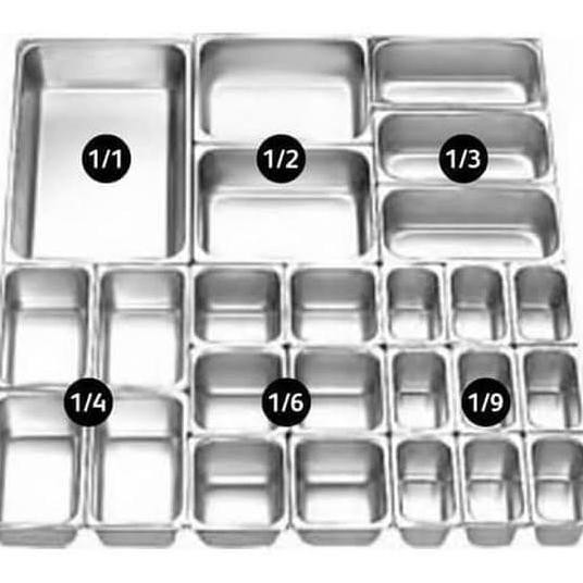 Baru Food Pan 1/9 Tinggi 10 cm Stainless Wadah Makanan Prasmanan Es Krim