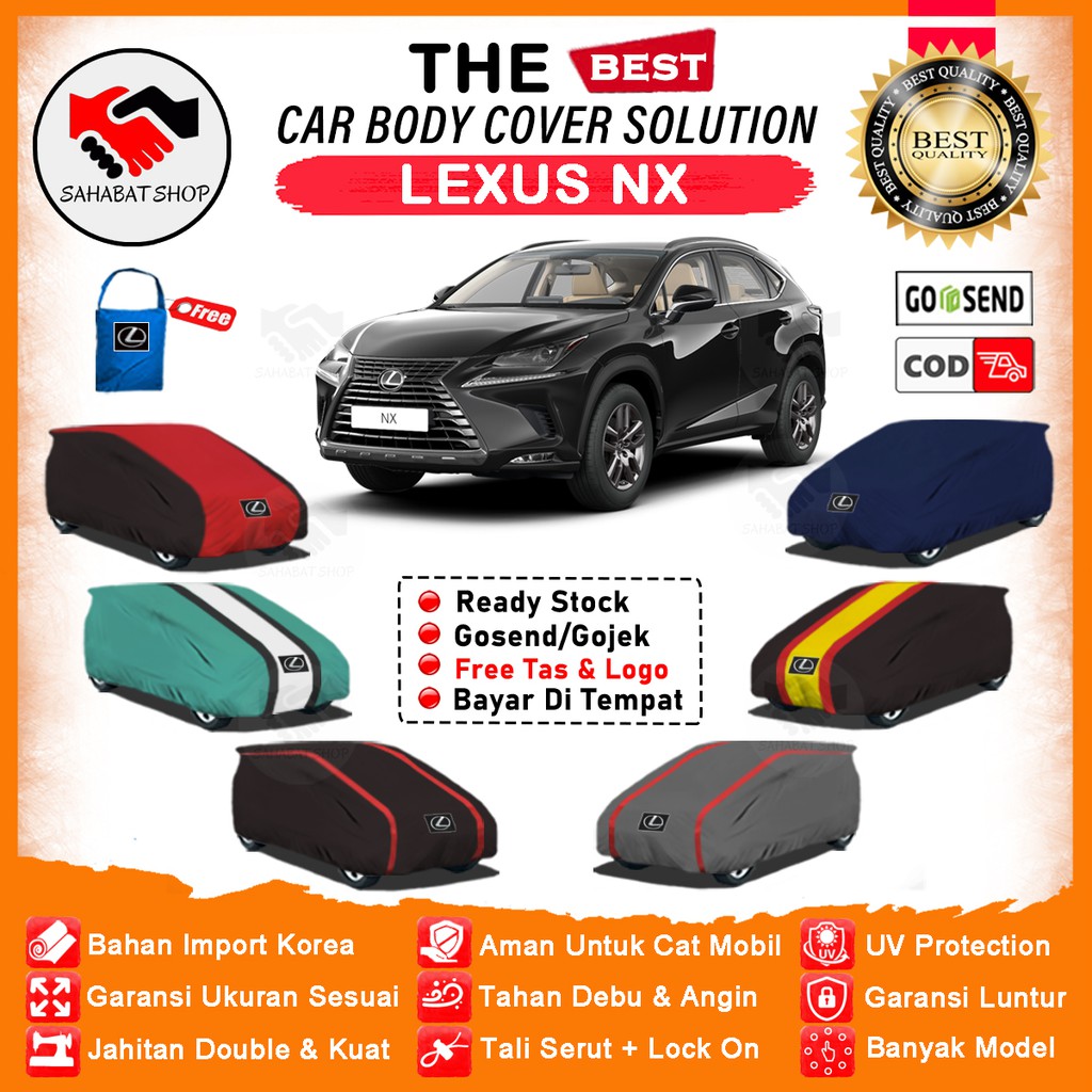 Sahabat Body Cover Mobil NX / Sarung Penutup Mobil Lexus NX 200 NX 300 Outdoor/ Mantel Selimut Tutup Pelindung Mantol Kerudung Kerodong Jas Pembungkus Kelambu Bungkus Tutupan Terpal Mobil Lexus NX Waterproof Anti Air Model Orange