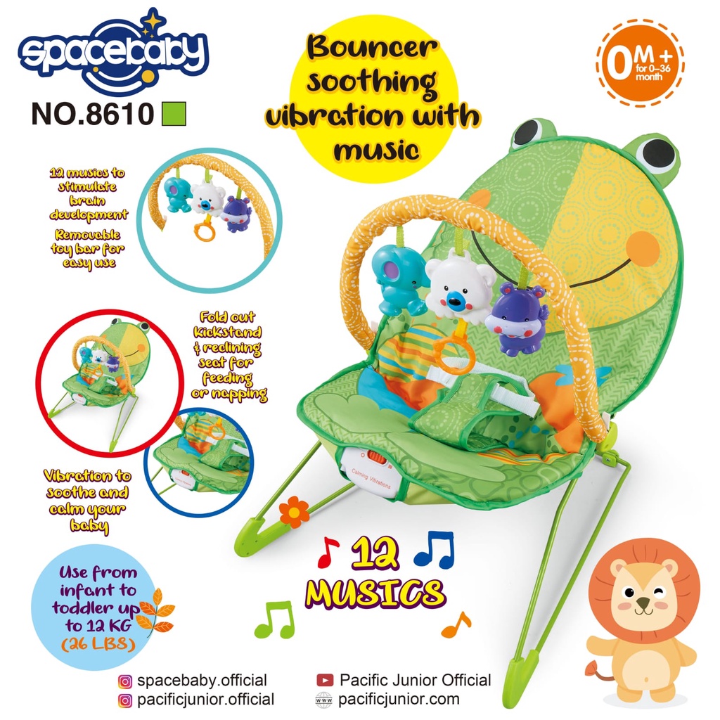 Baby Bouncer SB 8610 Spacebaby Tempat Duduk Anak Bayi Ayunan Bayi SB8610 Space Baby Pacific