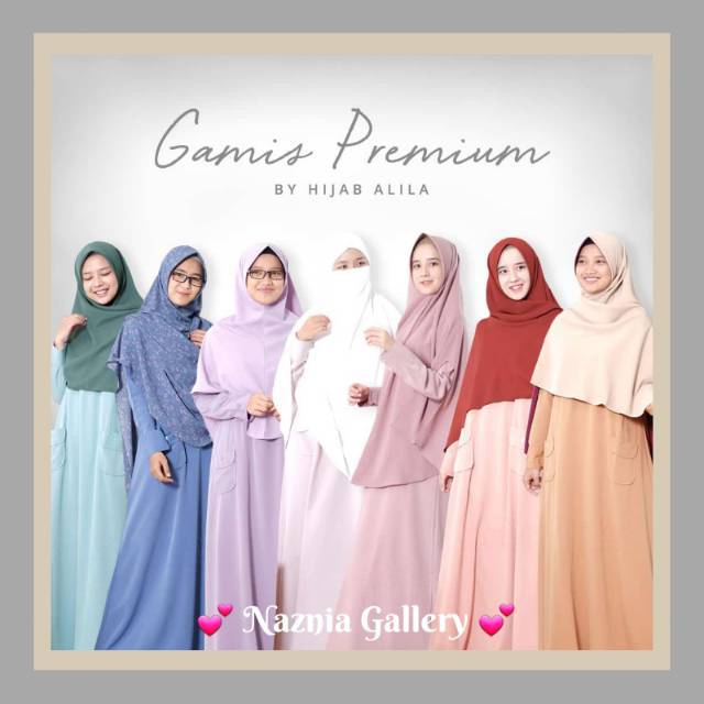 Gamis Premium HIJAB ALILA | Daily Gamis Syari Muslimah Dewasa Busui dan Wudhu Friendly