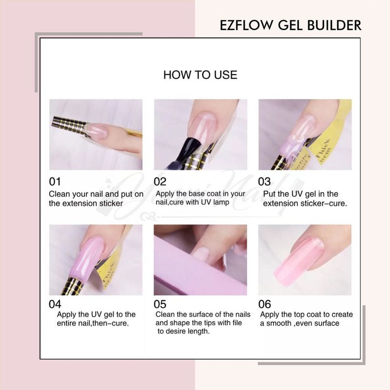 EZFLOW Gel 3 warna uv gel builder gel extension sculpture nail