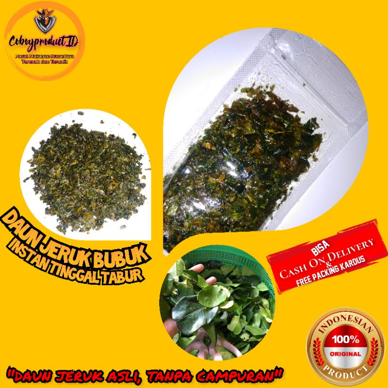

Daun Jeruk Instan Kering Bubuk Tinggal Tabur - 30 Gram