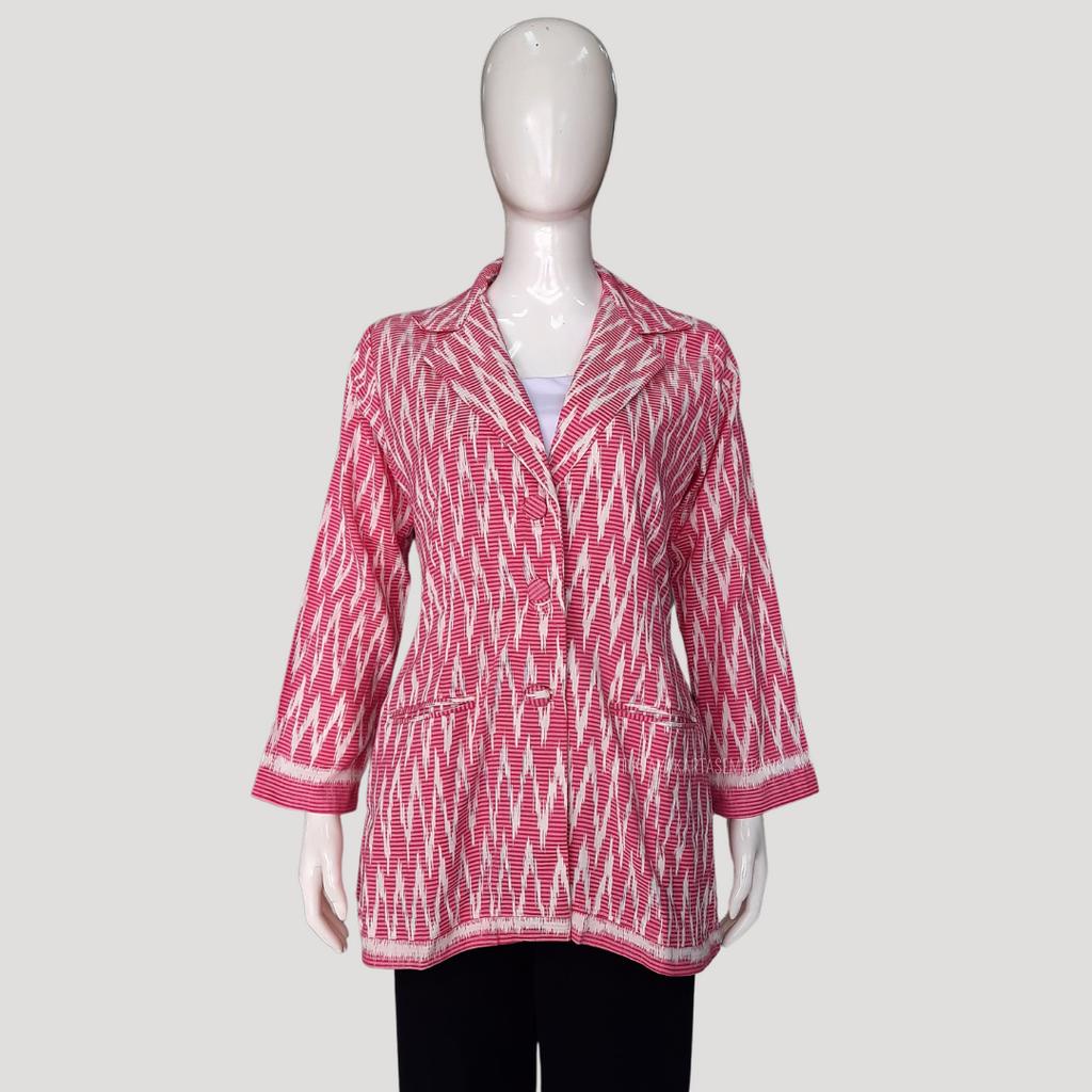 BLAZER BATIK PREMIUM WANITA LURIK RAJUT JEPARA