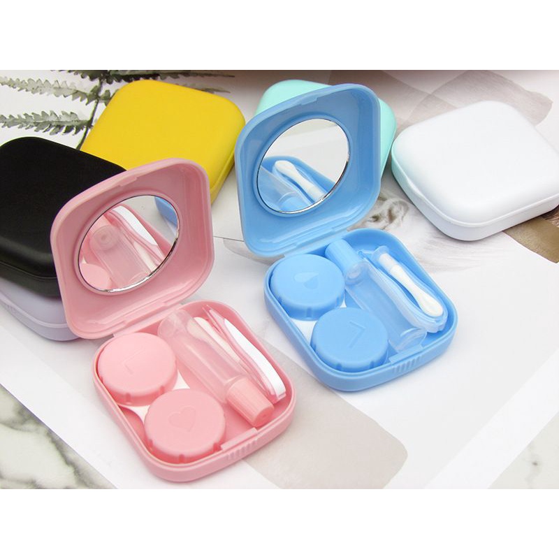 KMN Softlens Case Plastik Besar Tempat Kontak Lensa + Jepitan + Tongkat + Botol Tempat Softlens Case Softlen Set Tempat Kotak Lensa Mata