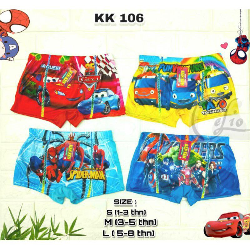 Celana Dalam boxer anak Laki-laki Karakter HAPPY BABY - HAPPY BOY - M-L-XL harga per 6 pcs