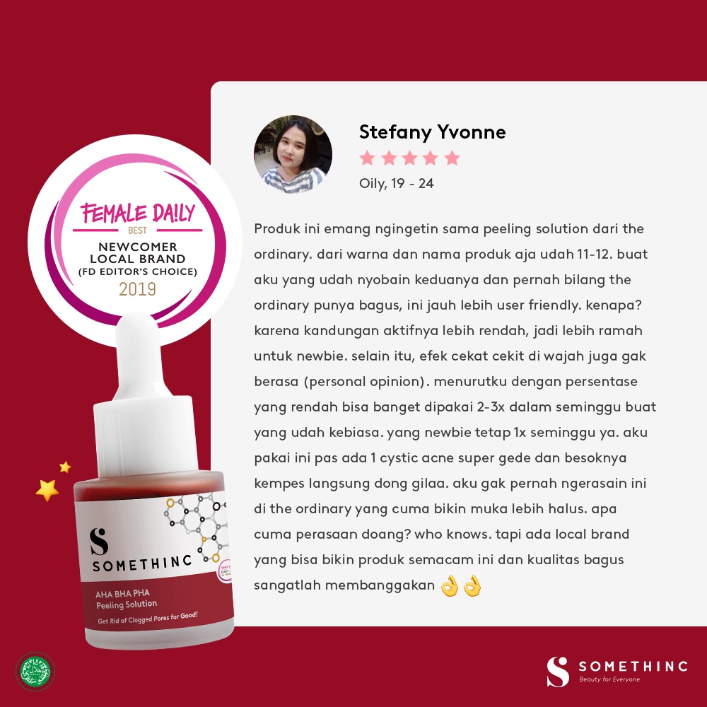 ⭐ BAGUS ⭐ SOMETHINC AHA BHA PEELING SOLUTION 20ml | Pori-Pori Tersumbat Komedo Bekas Jerawat