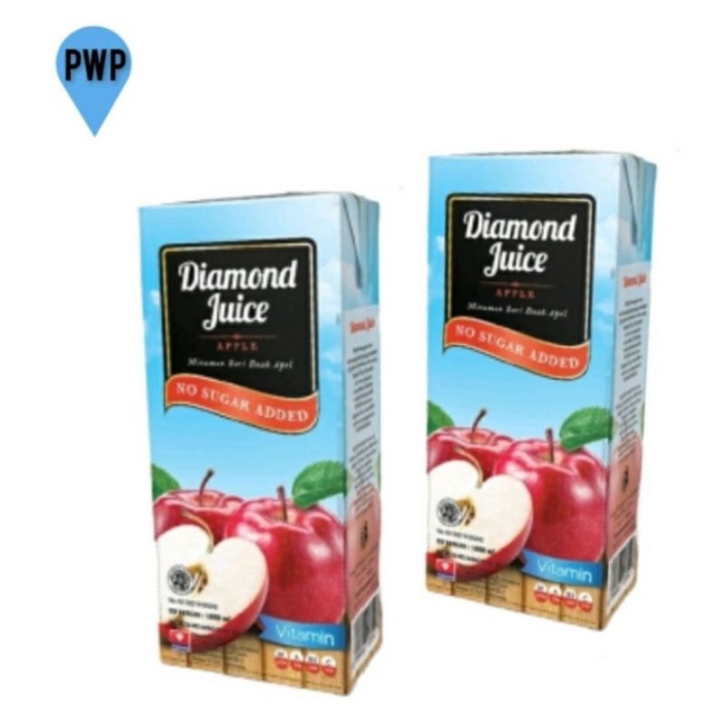 

Diamond Juice Apple No Sugar Added Minuman Sari Buah Apel 1L Twinpack