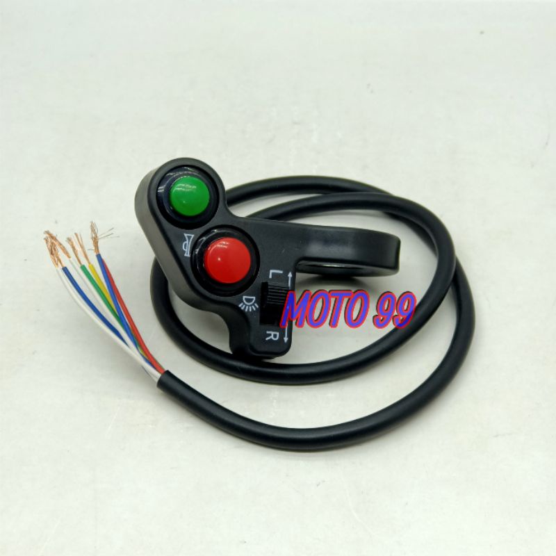 Saklar On Off Stang Lampu 3 Tombol - Saklar Kiri Motor On Off Lampu Universal Motor