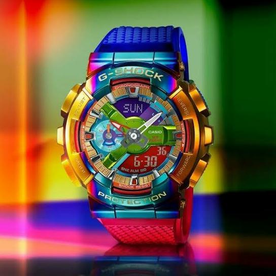 Jam Tangan Wanita Merk G-Shock Type Gm-110G Original Bm Rainbow barang ada