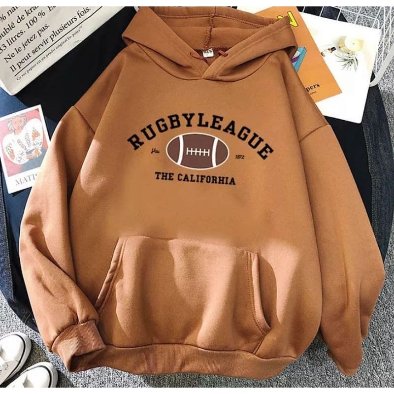 HOODIE CALIFORNIA WARNA COKLAT/BROWN size L (READY! BISA COD)